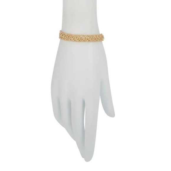 Technibond Yellow Rosetta and Popcorn Chain Adjustable Bracelet - Picture 3 of 3